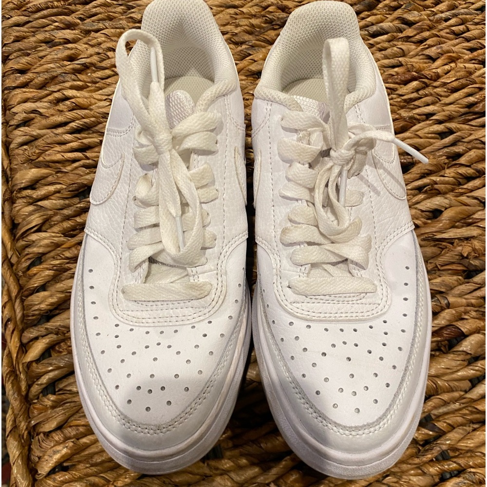white Nike sneakers